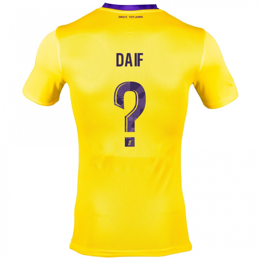 Niño Camiseta Mouhamed Daif #0 Amarillo Morado 2ª Equipación 2024/25 La Camisa Perú