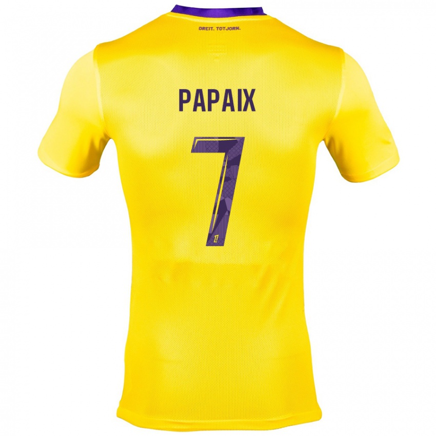 Niño Camiseta Marie Papaix #7 Amarillo Morado 2ª Equipación 2024/25 La Camisa Perú