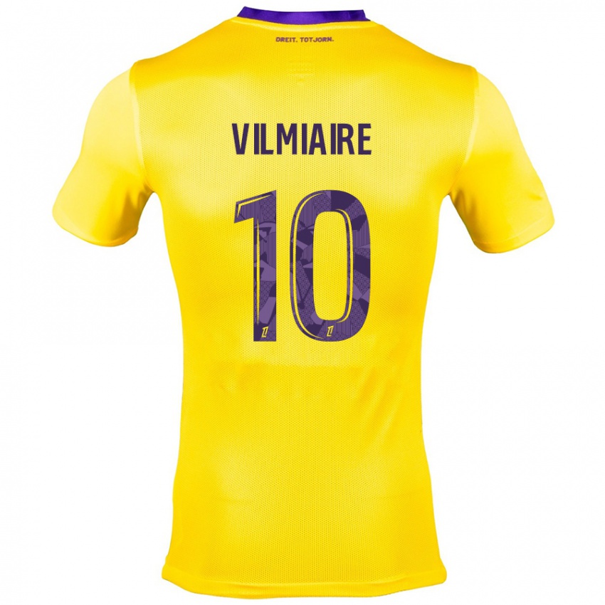 Niño Camiseta Kelly Vilmiaire #10 Amarillo Morado 2ª Equipación 2024/25 La Camisa Perú