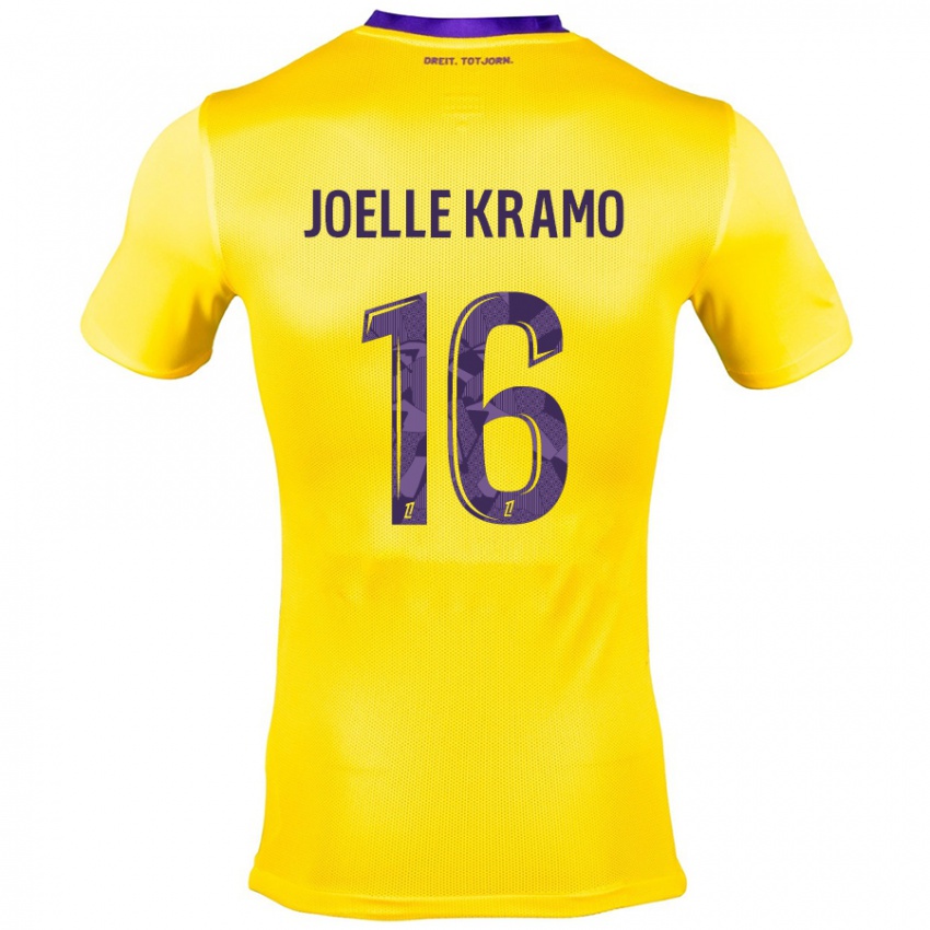 Niño Camiseta Marie Joelle Kramo #16 Amarillo Morado 2ª Equipación 2024/25 La Camisa Perú