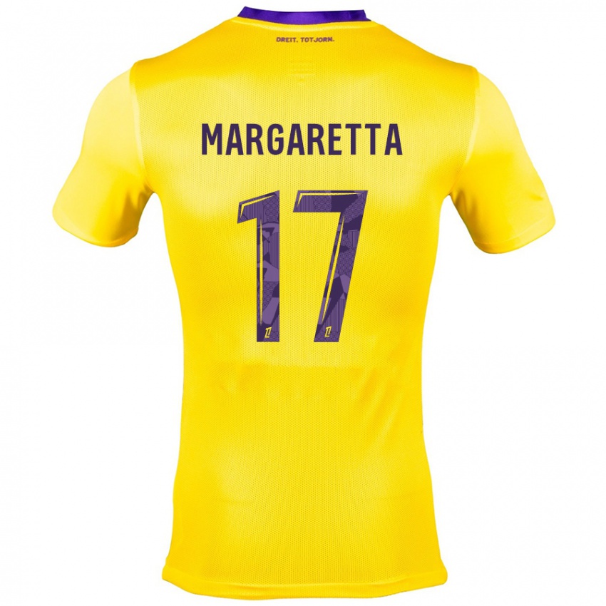 Niño Camiseta Jessica Margaretta #17 Amarillo Morado 2ª Equipación 2024/25 La Camisa Perú