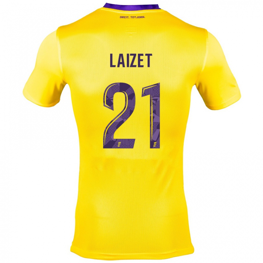 Niño Camiseta Emma Laizet #21 Amarillo Morado 2ª Equipación 2024/25 La Camisa Perú