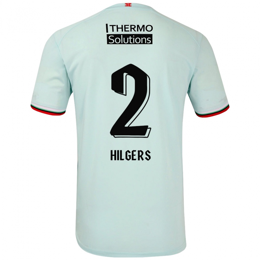 Niño Camiseta Mees Hilgers #2 Verde Claro 2ª Equipación 2024/25 La Camisa Perú