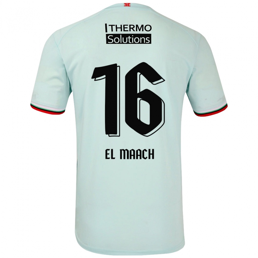 Niño Camiseta Issam El Maach #16 Verde Claro 2ª Equipación 2024/25 La Camisa Perú