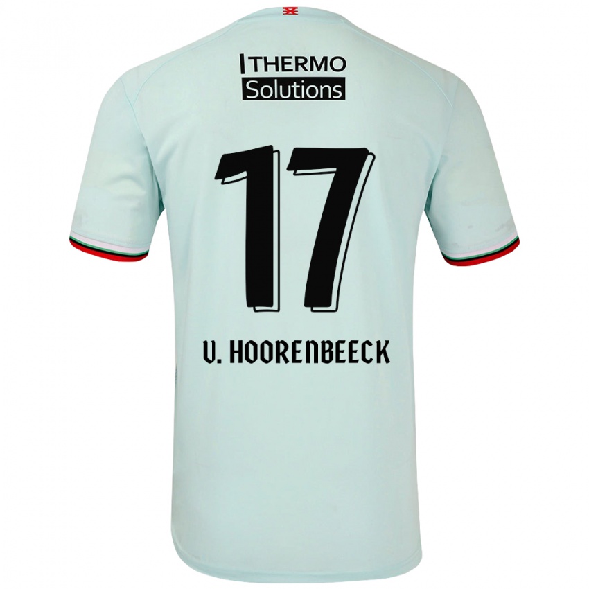 Niño Camiseta Alec Van Hoorenbeeck #17 Verde Claro 2ª Equipación 2024/25 La Camisa Perú