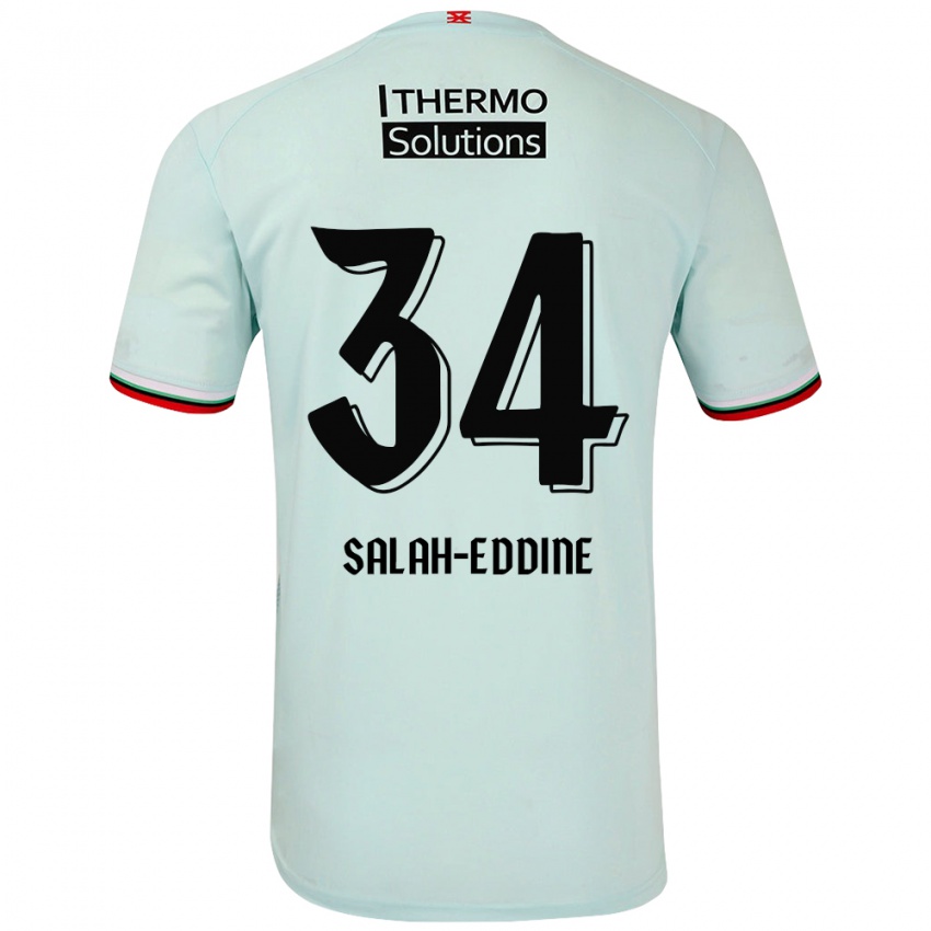 Niño Camiseta Anass Salah-Eddine #34 Verde Claro 2ª Equipación 2024/25 La Camisa Perú