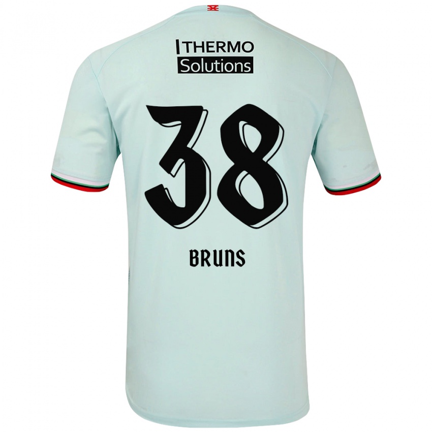 Niño Camiseta Max Bruns #38 Verde Claro 2ª Equipación 2024/25 La Camisa Perú