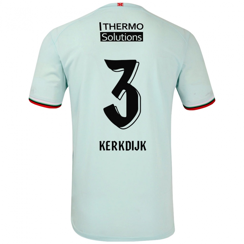 Niño Camiseta Danique Kerkdijk #3 Verde Claro 2ª Equipación 2024/25 La Camisa Perú