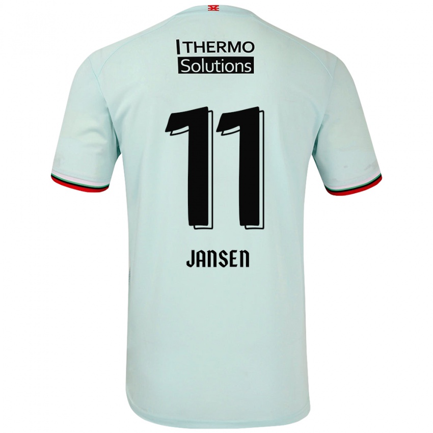 Niño Camiseta Renate Jansen #11 Verde Claro 2ª Equipación 2024/25 La Camisa Perú