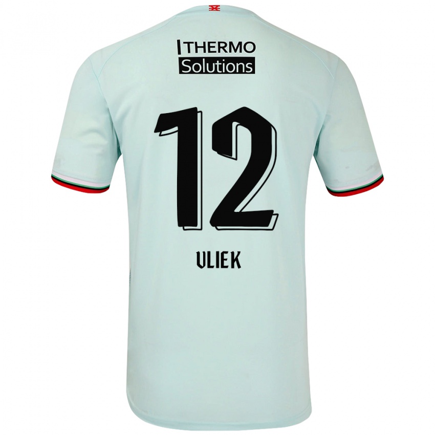 Niño Camiseta Leonie Vliek #12 Verde Claro 2ª Equipación 2024/25 La Camisa Perú