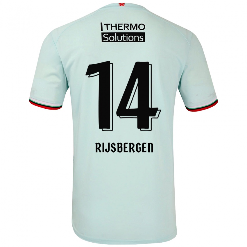 Niño Camiseta Liz Rijsbergen #14 Verde Claro 2ª Equipación 2024/25 La Camisa Perú