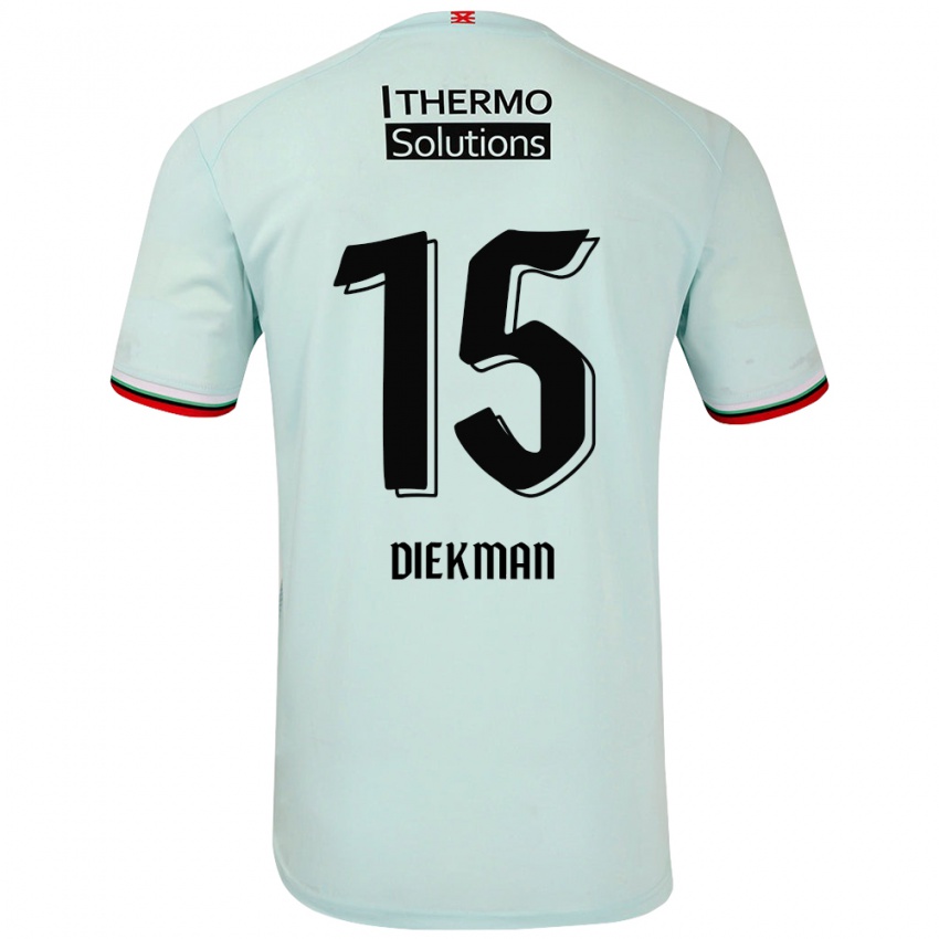 Niño Camiseta Jill Diekman #15 Verde Claro 2ª Equipación 2024/25 La Camisa Perú