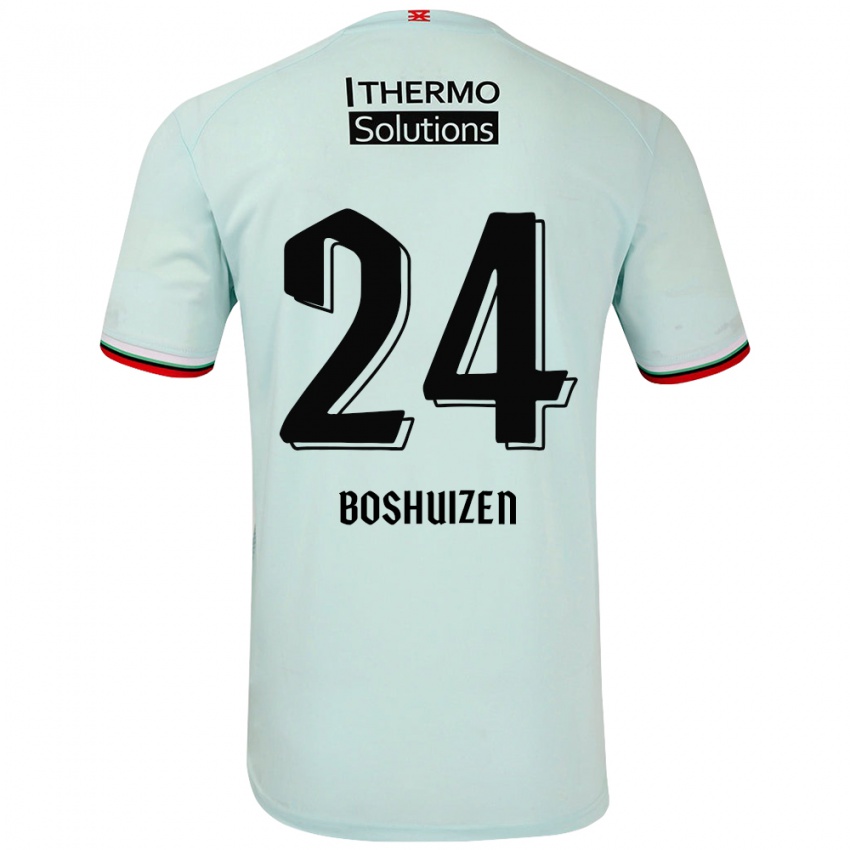 Niño Camiseta Annouk Boshuizen #24 Verde Claro 2ª Equipación 2024/25 La Camisa Perú