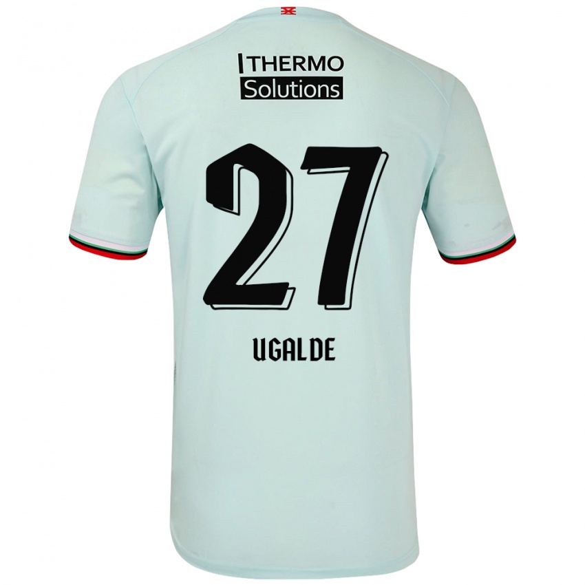 Niño Camiseta Manfred Ugalde #27 Verde Claro 2ª Equipación 2024/25 La Camisa Perú