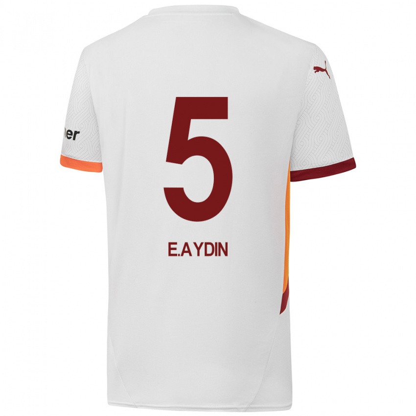 Niño Camiseta Eyüp Aydin #5 Blanco Amarillo Rojo 2ª Equipación 2024/25 La Camisa Perú