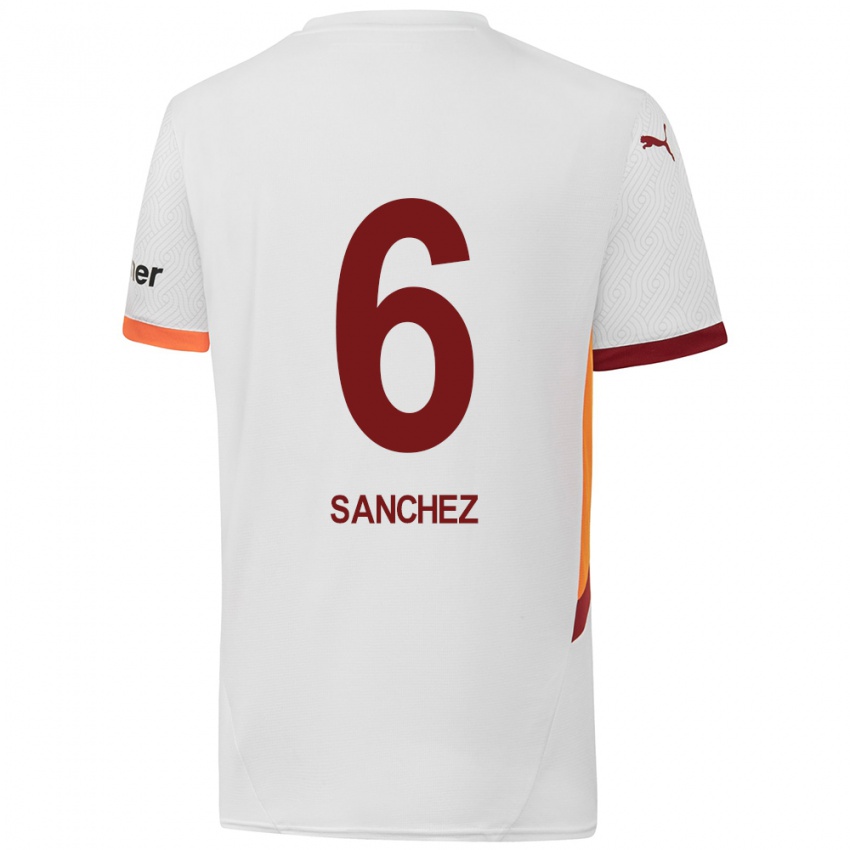 Niño Camiseta Davinson Sánchez #6 Blanco Amarillo Rojo 2ª Equipación 2024/25 La Camisa Perú