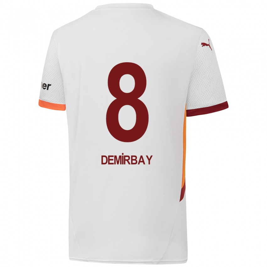 Niño Camiseta Kerem Demirbay #8 Blanco Amarillo Rojo 2ª Equipación 2024/25 La Camisa Perú