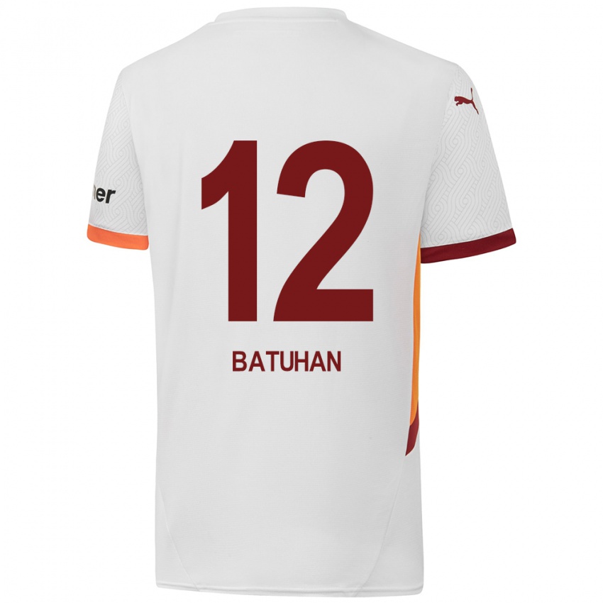 Niño Camiseta Batuhan Şen #12 Blanco Amarillo Rojo 2ª Equipación 2024/25 La Camisa Perú