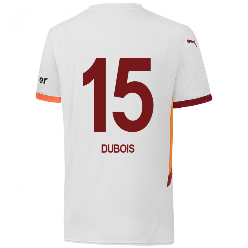 Niño Camiseta Léo Dubois #15 Blanco Amarillo Rojo 2ª Equipación 2024/25 La Camisa Perú