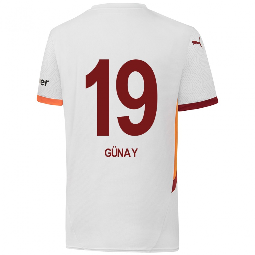 Niño Camiseta Günay Güvenç #19 Blanco Amarillo Rojo 2ª Equipación 2024/25 La Camisa Perú