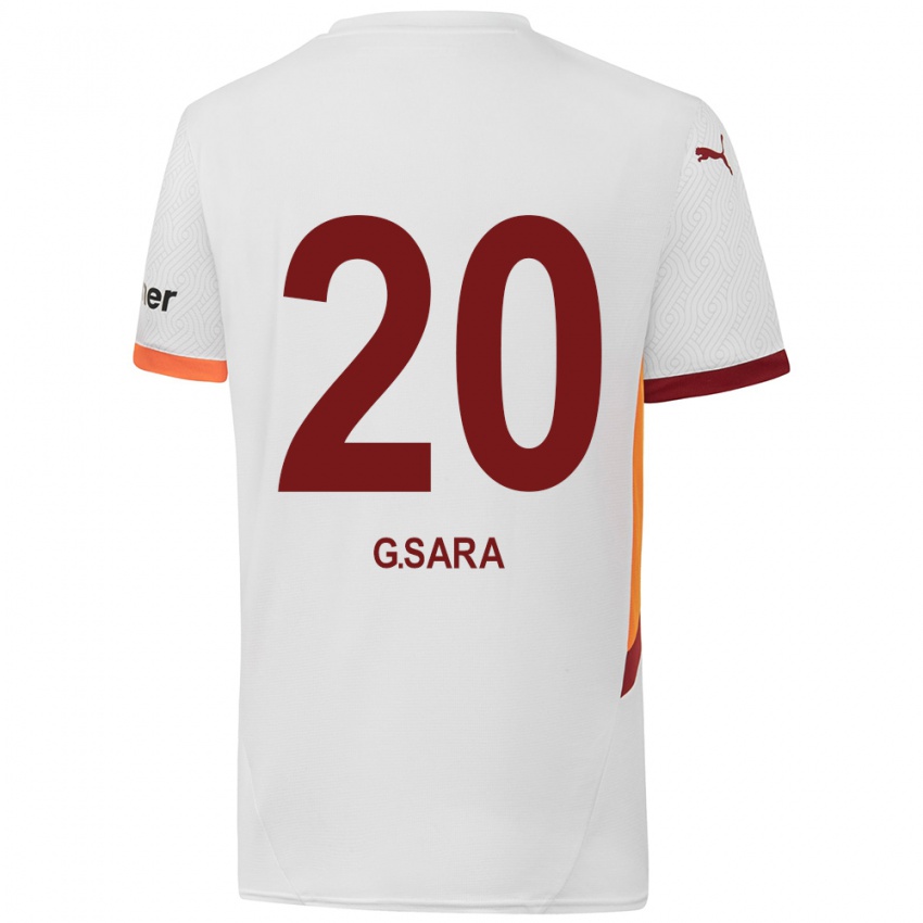 Niño Camiseta Gabriel Sara #20 Blanco Amarillo Rojo 2ª Equipación 2024/25 La Camisa Perú