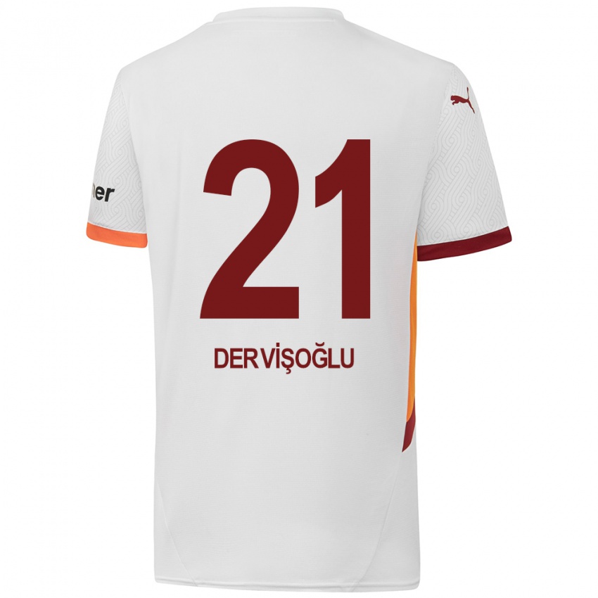 Niño Camiseta Halil Dervişoğlu #21 Blanco Amarillo Rojo 2ª Equipación 2024/25 La Camisa Perú