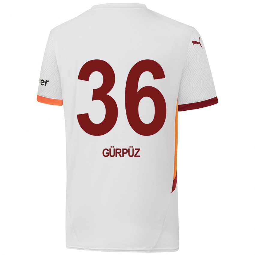 Niño Camiseta Gökdeniz Gürpüz #36 Blanco Amarillo Rojo 2ª Equipación 2024/25 La Camisa Perú