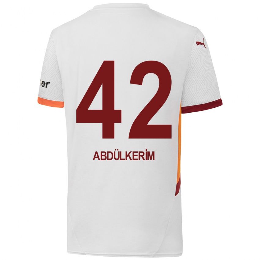 Niño Camiseta Abdülkerim Bardakcı #42 Blanco Amarillo Rojo 2ª Equipación 2024/25 La Camisa Perú