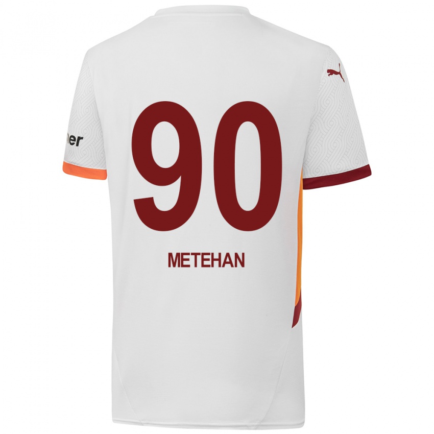 Niño Camiseta Metehan Baltacı #90 Blanco Amarillo Rojo 2ª Equipación 2024/25 La Camisa Perú