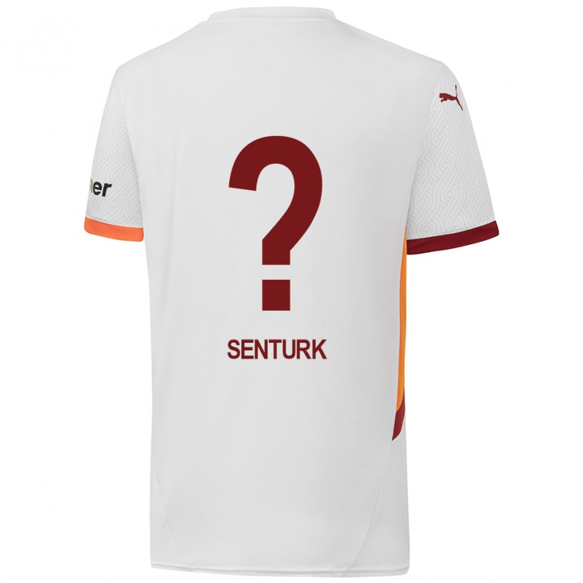 Niño Camiseta Haktan Sentürk #0 Blanco Amarillo Rojo 2ª Equipación 2024/25 La Camisa Perú