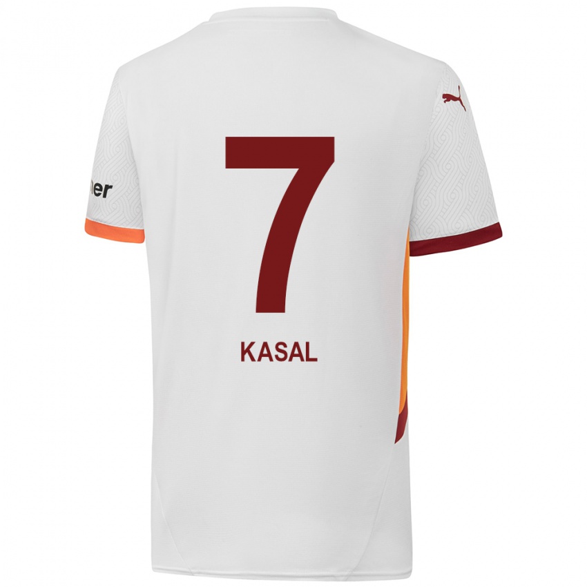 Niño Camiseta Yasin Kasal #7 Blanco Amarillo Rojo 2ª Equipación 2024/25 La Camisa Perú