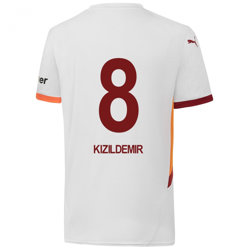 Niño Camiseta Berk Kizildemir #8 Blanco Amarillo Rojo 2ª Equipación 2024/25 La Camisa Perú