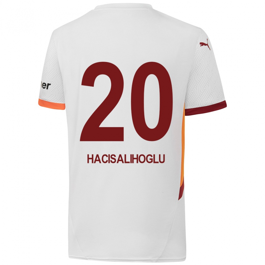 Niño Camiseta Arda Hacisalihoglu #20 Blanco Amarillo Rojo 2ª Equipación 2024/25 La Camisa Perú