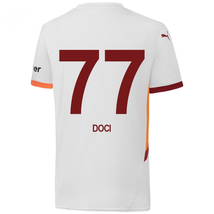 Niño Camiseta Megi Doci #77 Blanco Amarillo Rojo 2ª Equipación 2024/25 La Camisa Perú