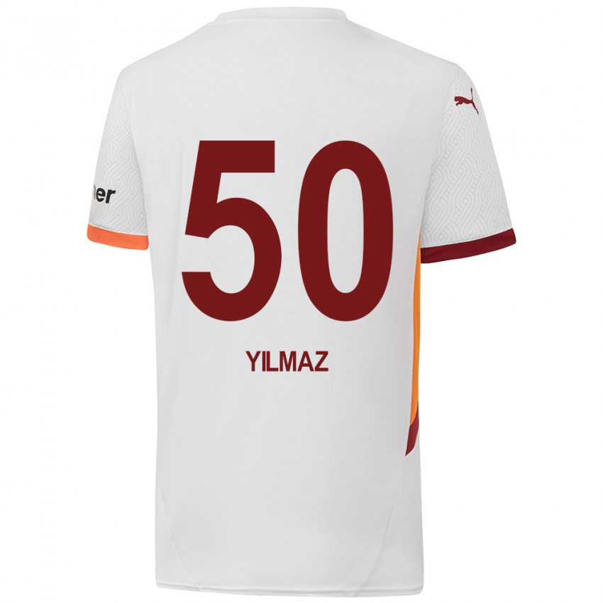 Niño Camiseta Jankat Yılmaz #50 Blanco Amarillo Rojo 2ª Equipación 2024/25 La Camisa Perú