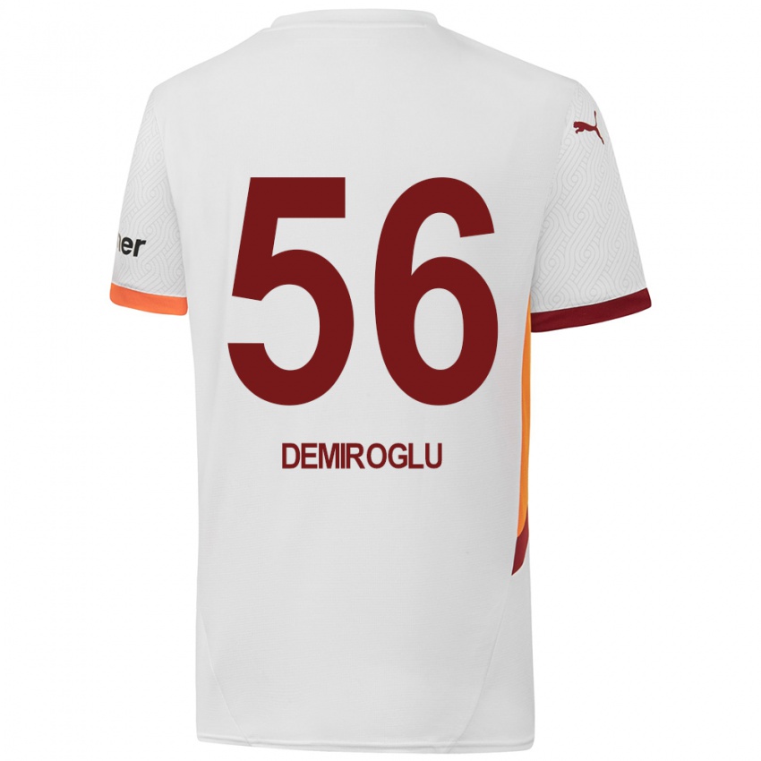 Niño Camiseta Baran Demiroğlu #56 Blanco Amarillo Rojo 2ª Equipación 2024/25 La Camisa Perú