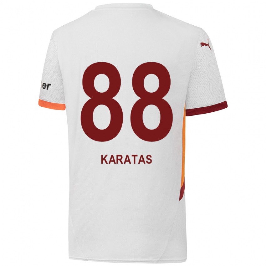 Niño Camiseta Kazımcan Karataş #88 Blanco Amarillo Rojo 2ª Equipación 2024/25 La Camisa Perú