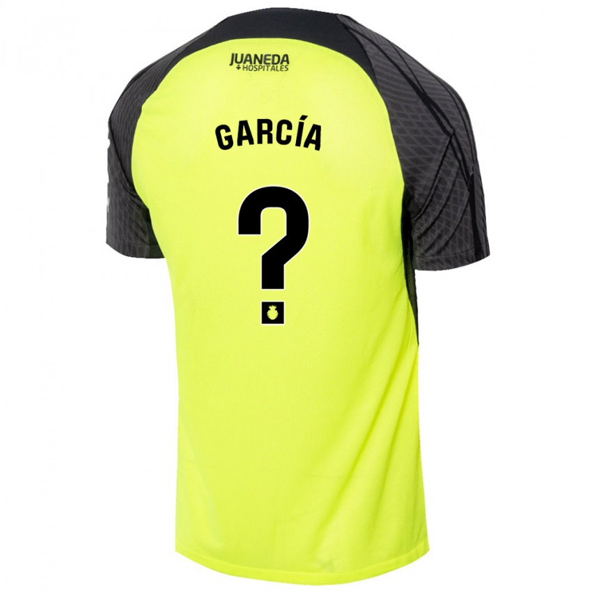 Niño Camiseta Pere García #0 Verde Fluorescente Negro 2ª Equipación 2024/25 La Camisa Perú