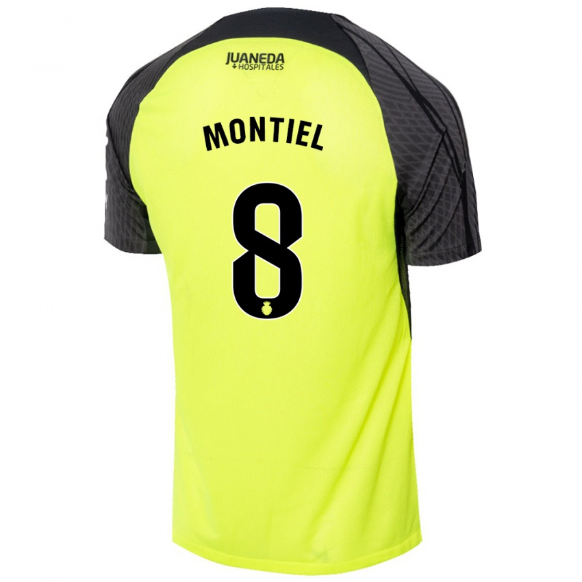 Niño Camiseta Luis Montiel #8 Verde Fluorescente Negro 2ª Equipación 2024/25 La Camisa Perú