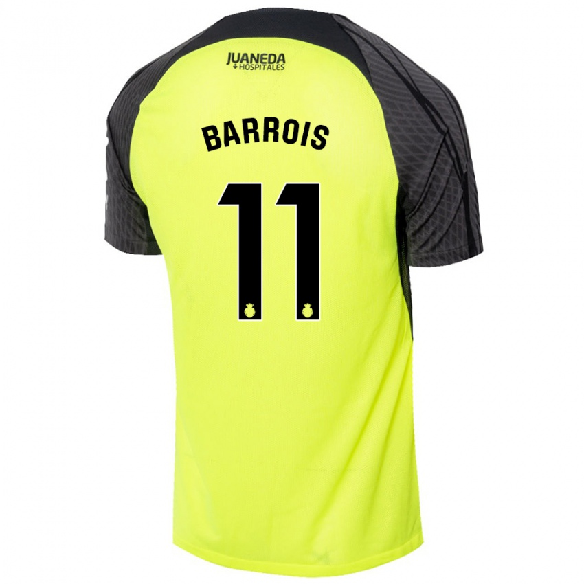 Niño Camiseta Eliott Barrois #11 Verde Fluorescente Negro 2ª Equipación 2024/25 La Camisa Perú