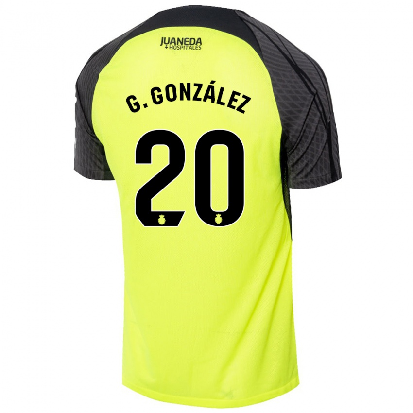 Niño Camiseta Giovanni González #20 Verde Fluorescente Negro 2ª Equipación 2024/25 La Camisa Perú