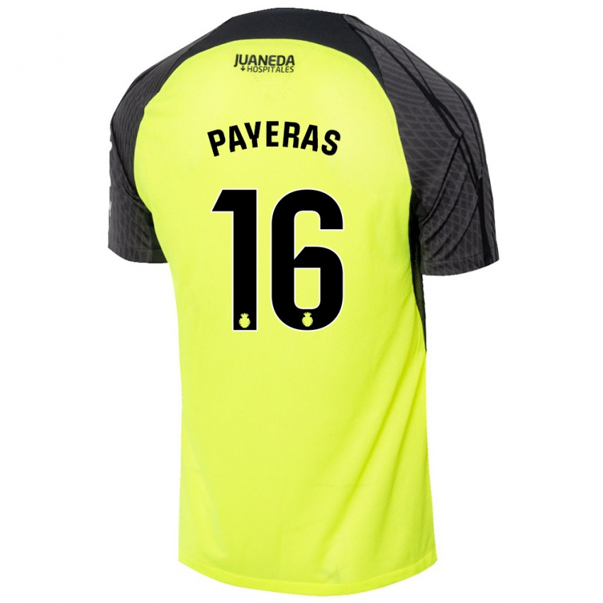 Niño Camiseta Martí Payeras #16 Verde Fluorescente Negro 2ª Equipación 2024/25 La Camisa Perú