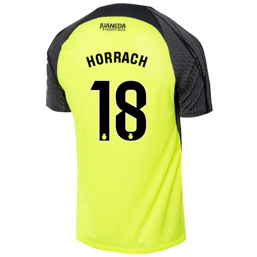 Niño Camiseta Barto Horrach #18 Verde Fluorescente Negro 2ª Equipación 2024/25 La Camisa Perú