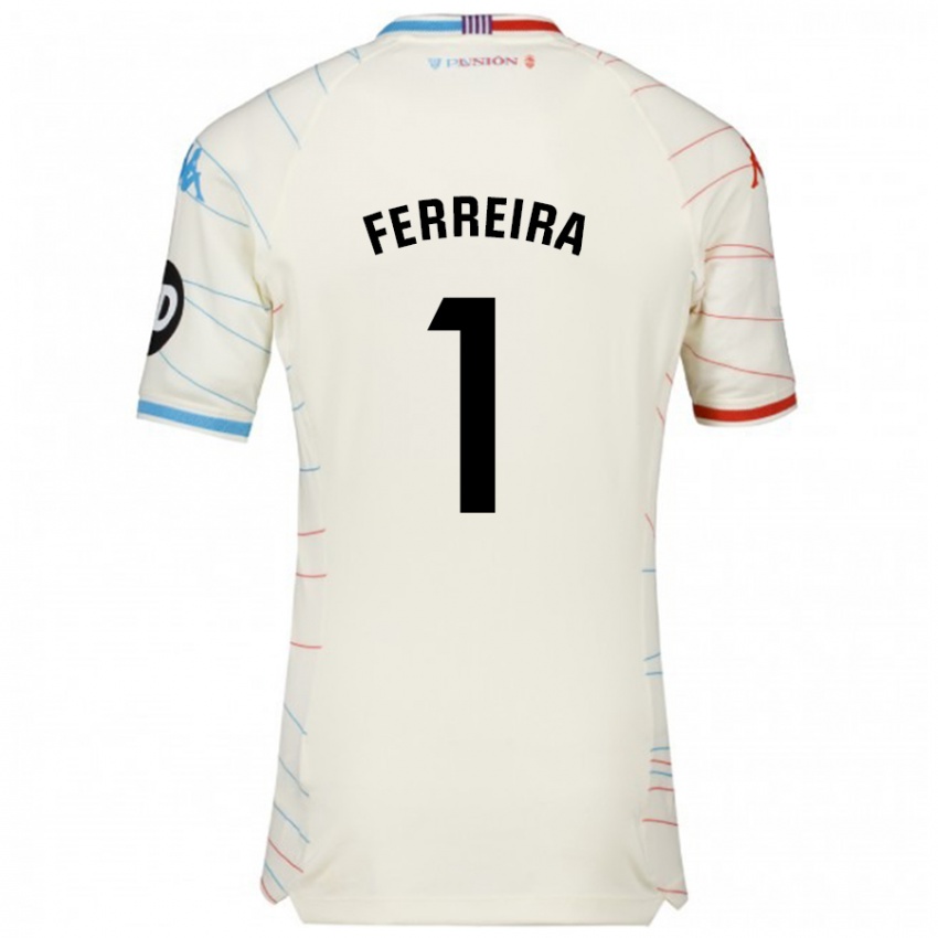 Niño Camiseta André Ferreira #1 Blanco Rojo Azul 2ª Equipación 2024/25 La Camisa Perú