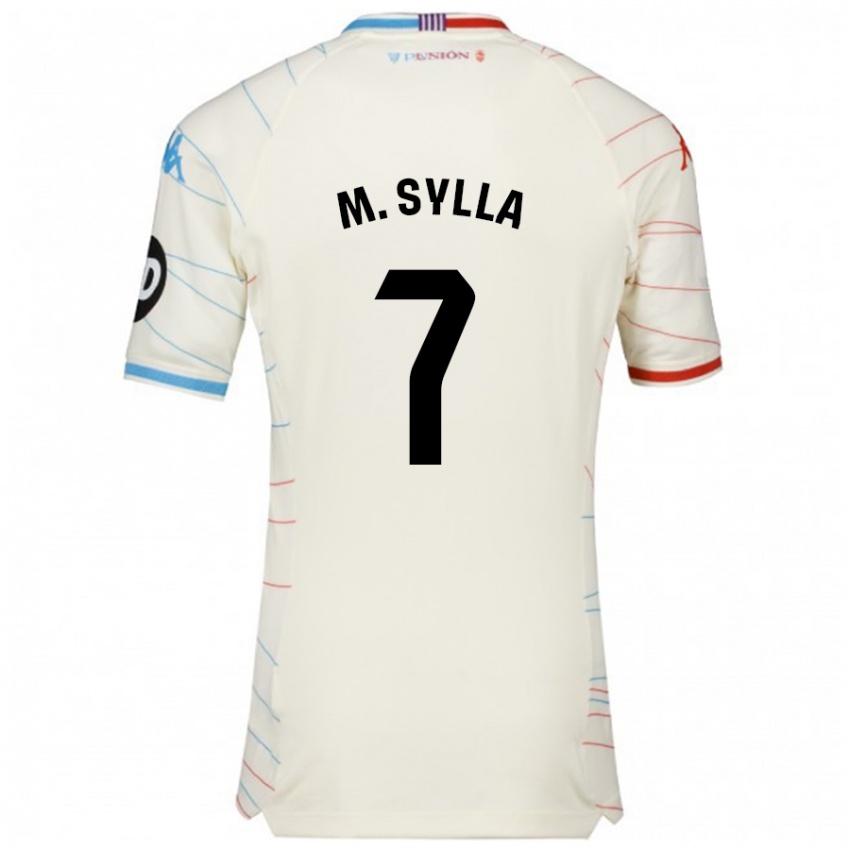 Niño Camiseta Mamadou Sylla #7 Blanco Rojo Azul 2ª Equipación 2024/25 La Camisa Perú