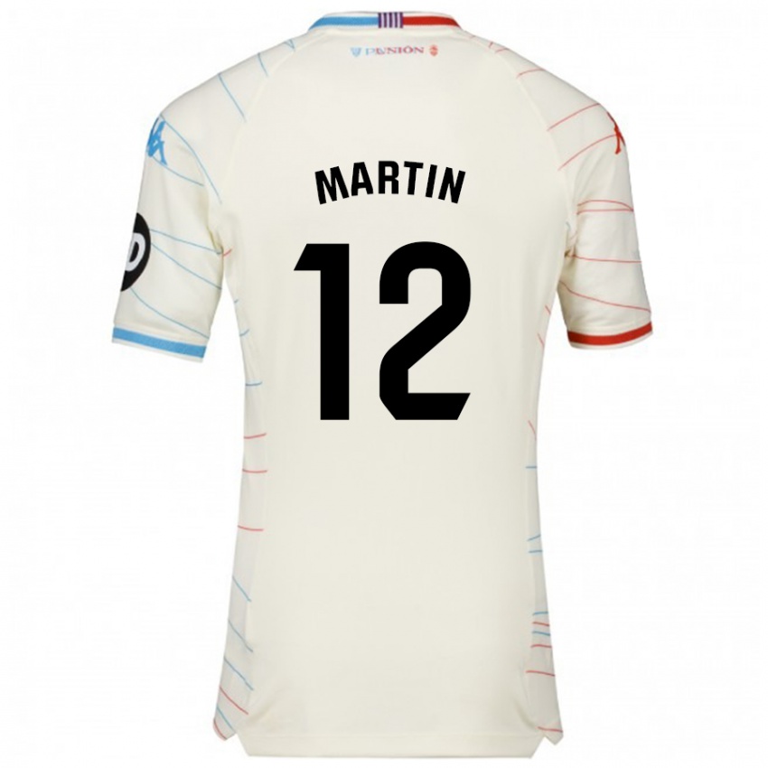 Niño Camiseta Mario Martin #12 Blanco Rojo Azul 2ª Equipación 2024/25 La Camisa Perú