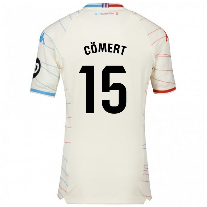 Niño Camiseta Eray Cömert #15 Blanco Rojo Azul 2ª Equipación 2024/25 La Camisa Perú