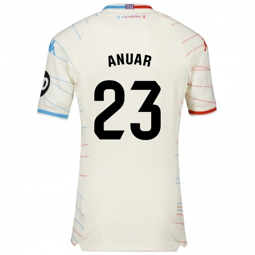 Niño Camiseta Anuar #23 Blanco Rojo Azul 2ª Equipación 2024/25 La Camisa Perú