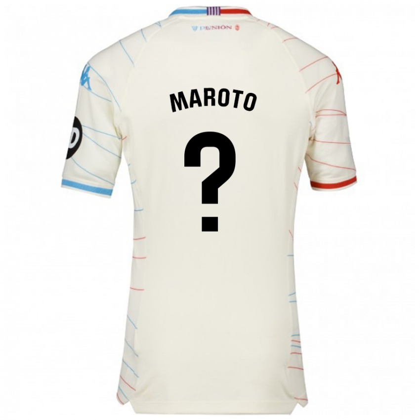 Niño Camiseta Mario Maroto #0 Blanco Rojo Azul 2ª Equipación 2024/25 La Camisa Perú