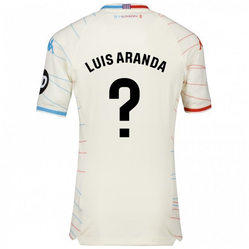 Niño Camiseta José Luis Aranda #0 Blanco Rojo Azul 2ª Equipación 2024/25 La Camisa Perú